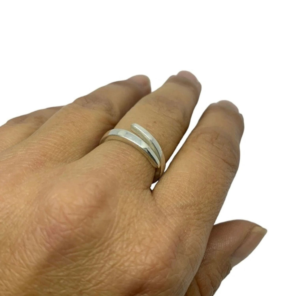 Sterling Silver Ring – Minimalist Open Band Design by Tg-Jewellery By Tamara Gervasio (handmade-sterling-silver-open-band-ring-minimalist-lost-wax-design)