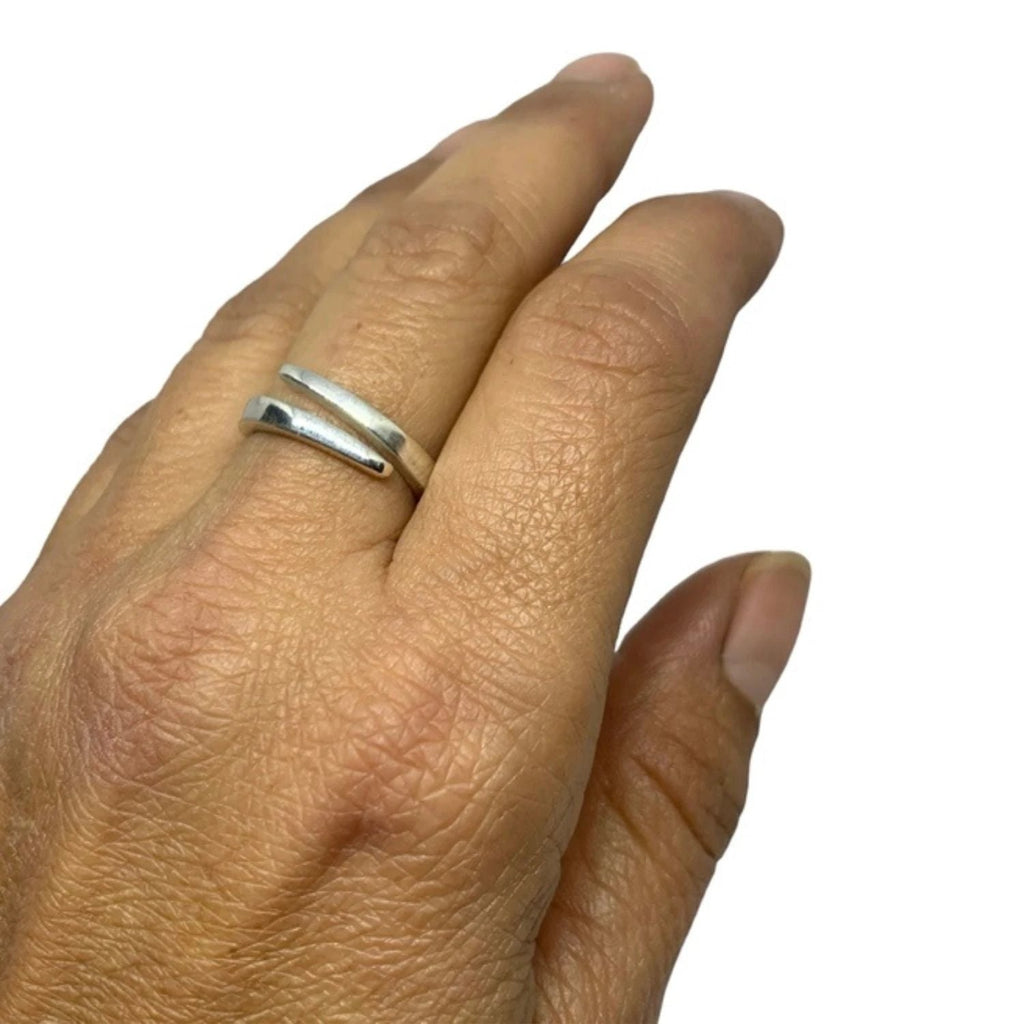 Sterling Silver Ring – Minimalist Open Band Design by Tg-Jewellery By Tamara Gervasio (handmade-sterling-silver-open-band-ring-minimalist-lost-wax-design)