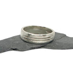 Men's Sterling Silver Ring - Contemporary Two Line Design by Tg-Jewellery By Tamara Gervasio (men-s-sterling-silver-two-open-line-band-ring-6-52mm)