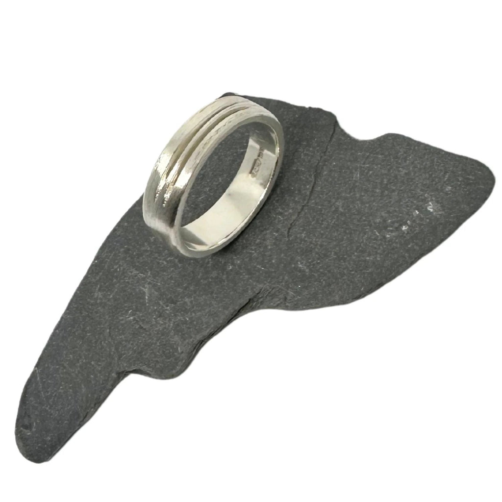 Men's Sterling Silver Ring - Contemporary Two Line Design by Tg-Jewellery By Tamara Gervasio (men-s-sterling-silver-two-open-line-band-ring-6-52mm)