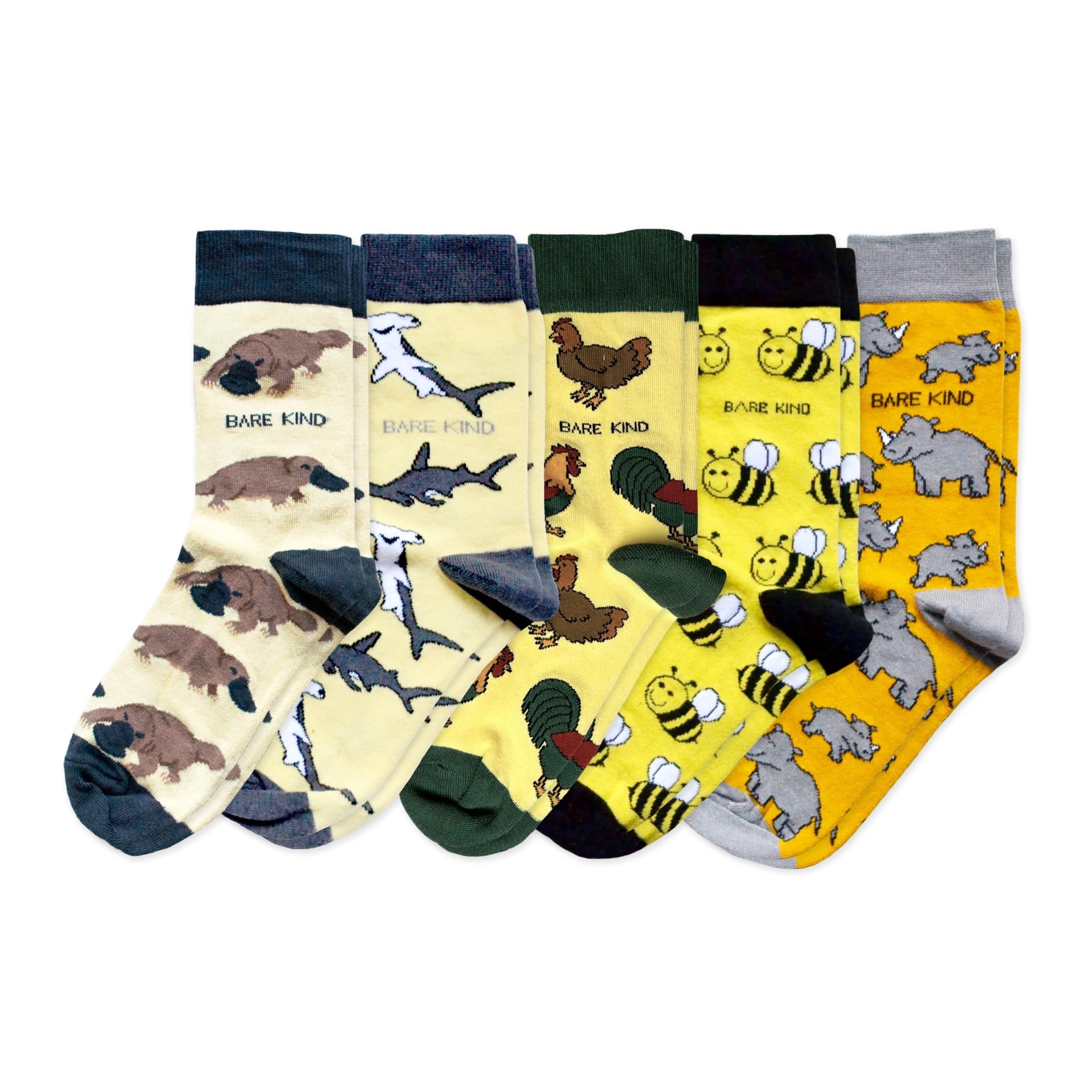 Yellow Lover 5 Bamboo Sock Set